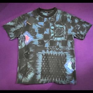 LV Salt Print T-shirt with digital print design and inside out effect.